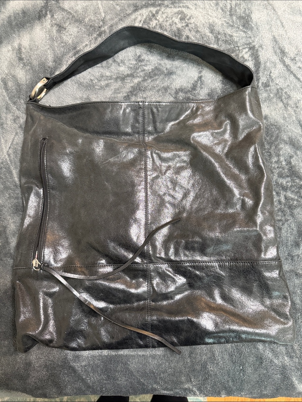 HOBO Black Leather Shoulder Hobo Bag
